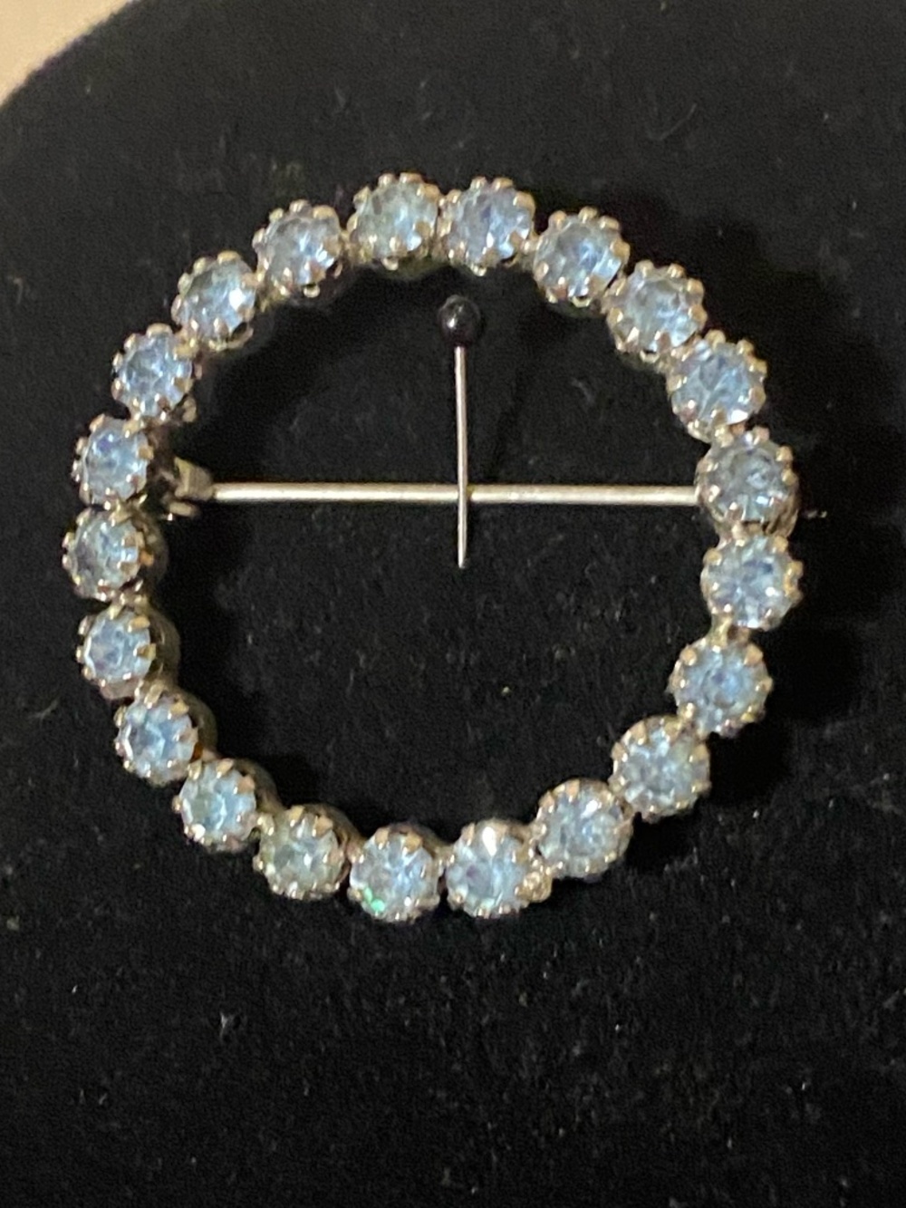 rhinestone circle pin